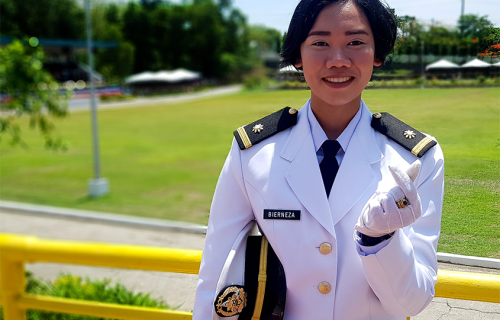 The Philippines trains more seafarers than any other country. Cleo Bierneza is excited about what a Just Transition can mean for young crew. | (Photo credit: C.Bierneza/ITF)